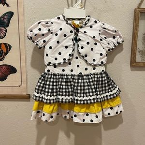 Vintage 2 Piece Polka Dress